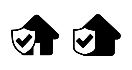 House insurance icon vector isolated on white background. house protection icon.