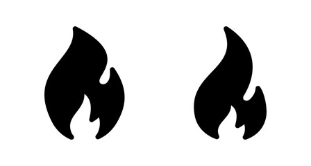 Fire icon vector isolated on white background. Fire flame icon template. Fire flames symbol vector