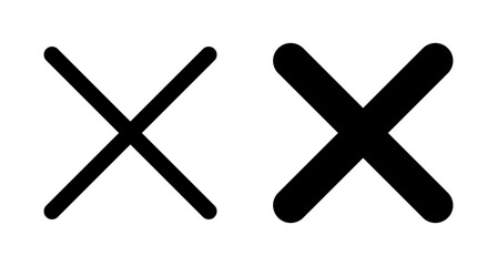 Close icon vector isolated on white background. Delete icon. remove, cancel, exit symbol
