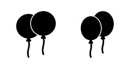 Balloon icon vector isolated on white background. party balloon icon decoration birthday vector. Balloon vector icon