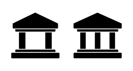 Bank icon vector isolated on white background. bank vector icon, museum, university