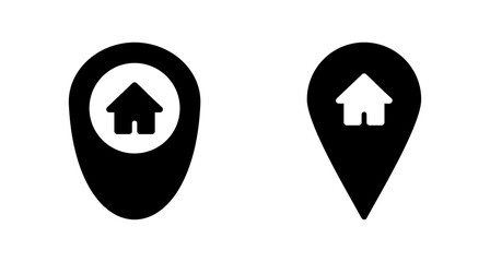 Address symbol icon vector isolated on white background . address icon vector. home location icon