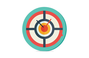 Crosshairs color icon vector, isolated on white background. Beautiful Crosshairs icon.