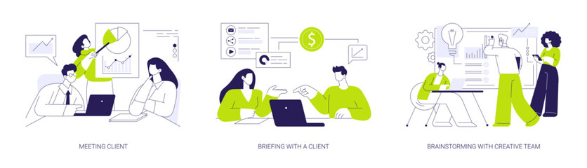 Advertising agency abstract concept vector illustrations.