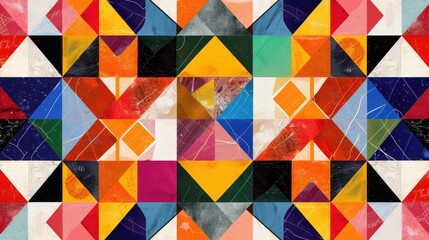 Vibrant geometric design for fabric tiles wallpaper and decor