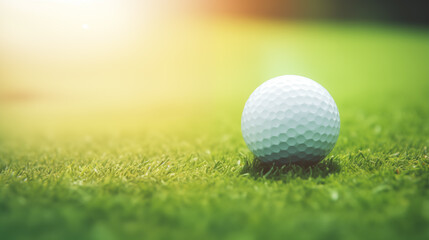 Fototapeta premium A golf ball on the grass