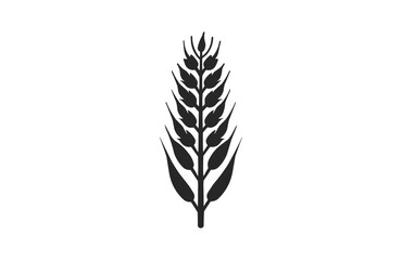 Agriculture wheat black icon, isolated on white background. Vector illustration.