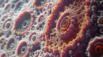infinitely complex fractal patterns that twist and turn in vibrant colors