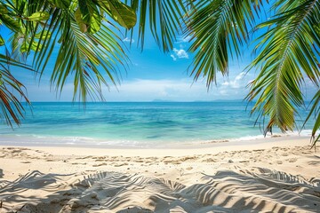Obraz premium Beach Summer Background created with Generative AI