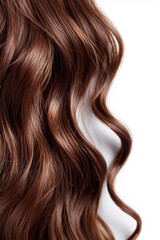 Fototapeta premium Dark hair isolated on white background