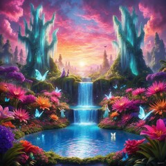 Fototapeta premium waterfall in the forest