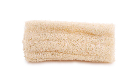 Loofah sponge isolated on white. Personal hygiene product