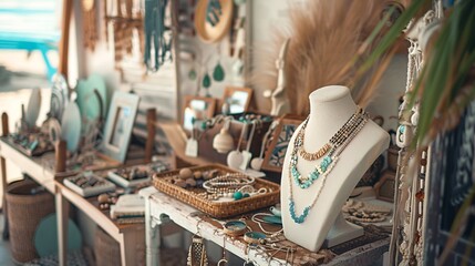 Bohemian Style Jewelry Display.