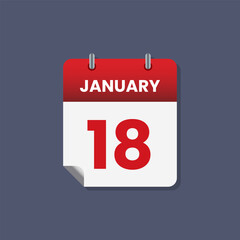Calendar date month icon flat january vector
