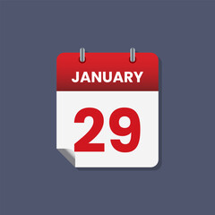 Calendar date month icon flat january vector