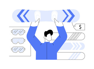 Snowboard gear isolated cartoon vector illustrations.