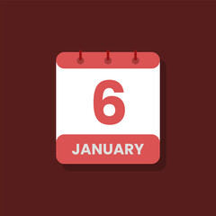 Calendar date month icon flat january vector