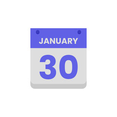 Calendar date month icon flat january vector