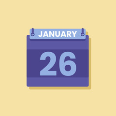 Calendar date month icon flat january vector