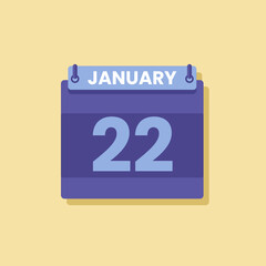 Calendar date month icon flat january vector
