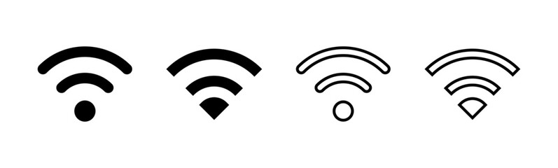 Wifi icon set. signal vector icon. Wireless  icon vector