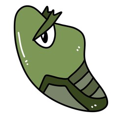 cute cocoon cartoon on white background