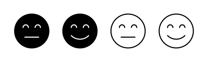 smile icon set. smile emoticon icon. feedback