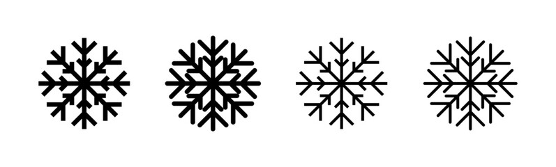 Snow icon set. snowflake icon vector