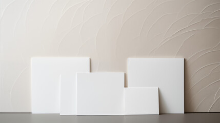 Abstract Minimalist Wall Panels Design in Neutral Tones