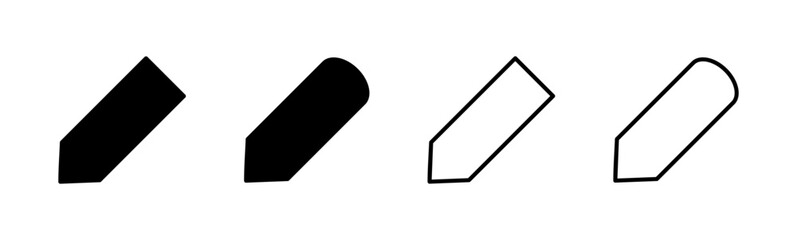 Pencil icon set. pen symbol. edit icon vector