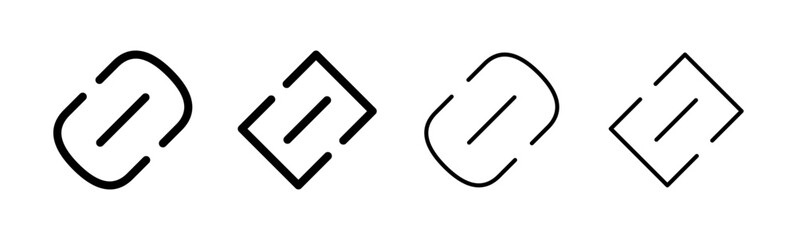 Link icon set. Hyperlink chain symbol.