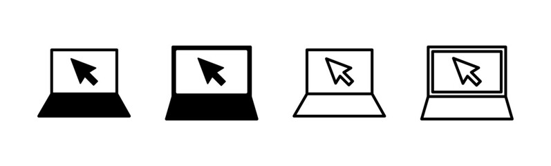 Laptop icon set. computer icon vector