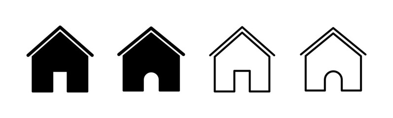 House icon set. Home icon vector