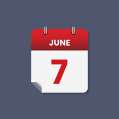 Calendar date month icon flat june vector