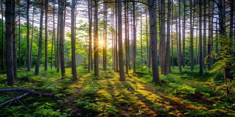 Obraz premium Tropical Floresta Banhada pelo Sol