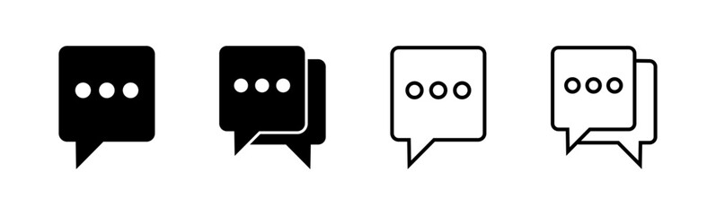 Chat icon set. speech bubble icon. comment icon vector. message. contact us