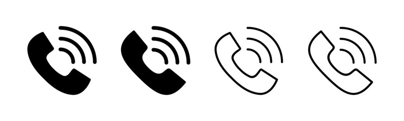 Call icon set. telephone icon vector. phone icon vector. contact us