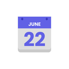 Calendar date month icon flat june vector