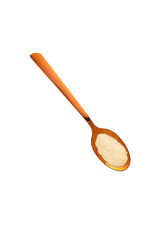 Hydrolyzed collagen powder in spoon - Organic gelatin powder