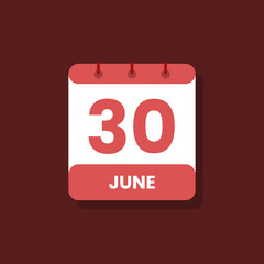 Calendar date month icon flat june vector