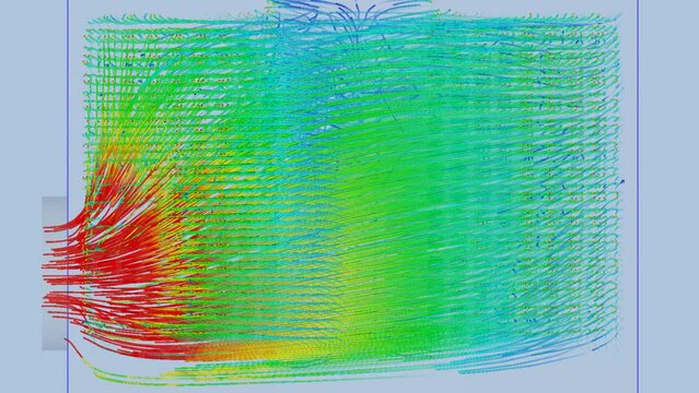 CFD simulation Computational fluid dynamics - industrial dust collector airflow simulation