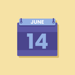 Calendar date month icon flat june vector