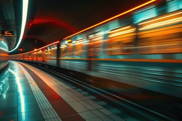 Fototapeta premium The essence of speed: a concept highlighting the desire for swiftness, from athletic endeavors to technological innovations, reflecting the quest for faster and more efficient achievements.