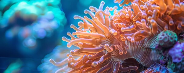 Fototapeta premium Colorful Coral Polyps