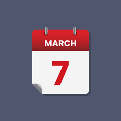 Calendar date month icon flat march vector