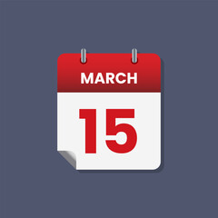 Calendar date month icon flat march vector
