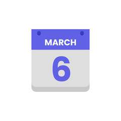 Calendar date month icon flat march vector