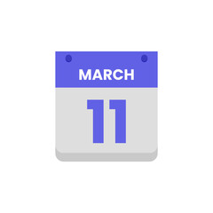 Calendar date month icon flat march vector