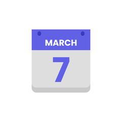 Calendar date month icon flat march vector