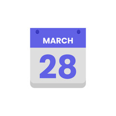 Calendar date month icon flat march vector